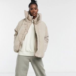 ASOS puffer jacket in color mocha